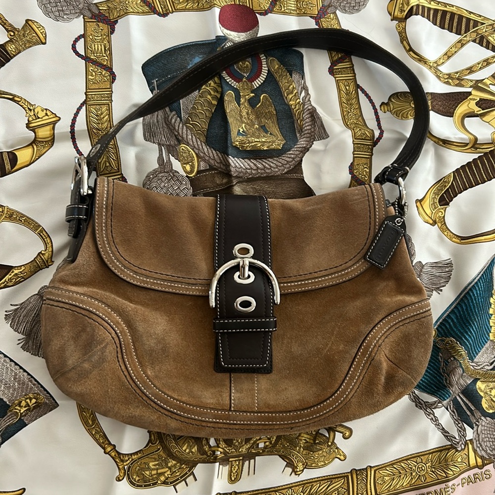 Coach Y2K Vintage SoHo Flap. Large Suede